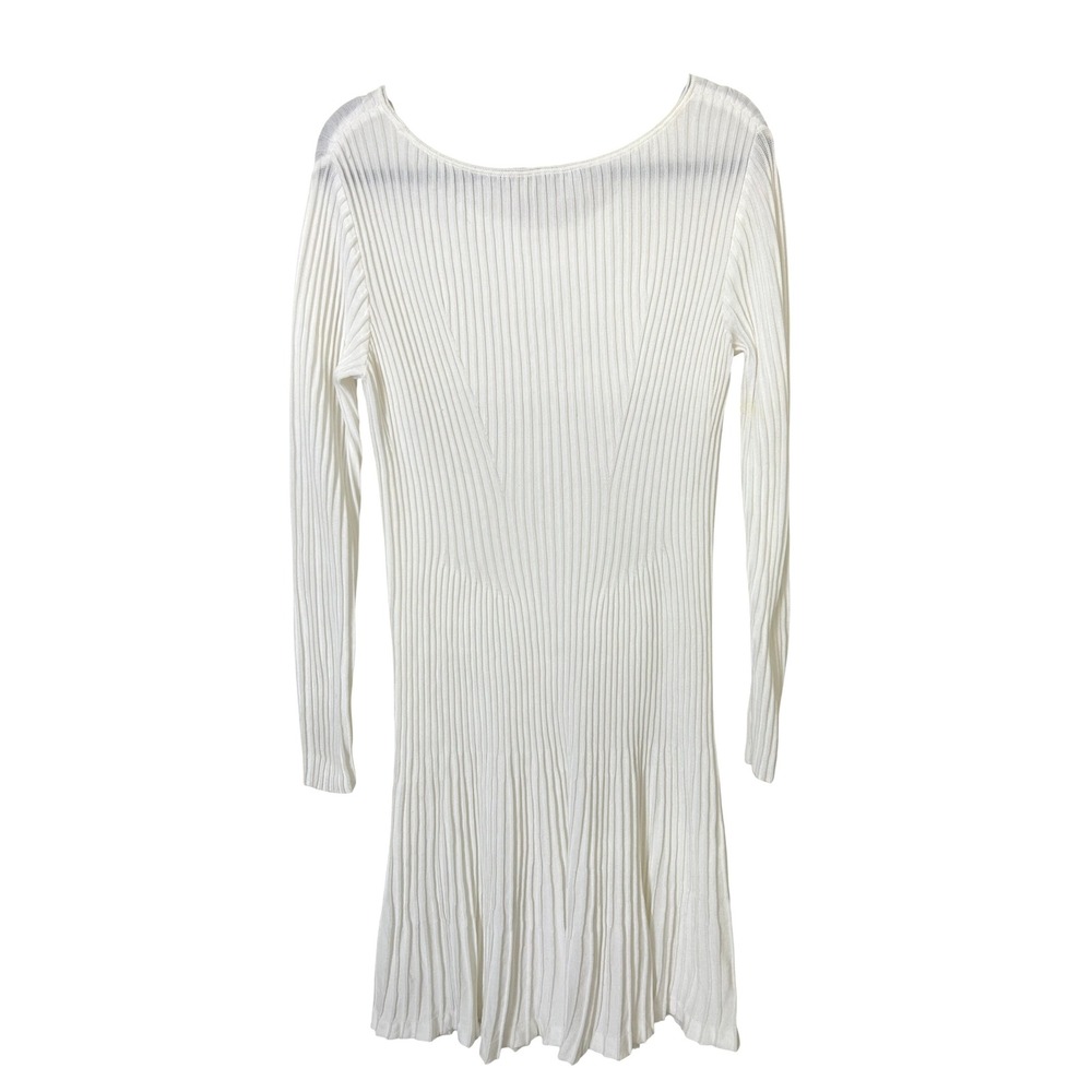 Peruvian Connection‎ Dress Rivoli White Long Sleeve Size L Pima Cotton natural - Picture 2 of 9